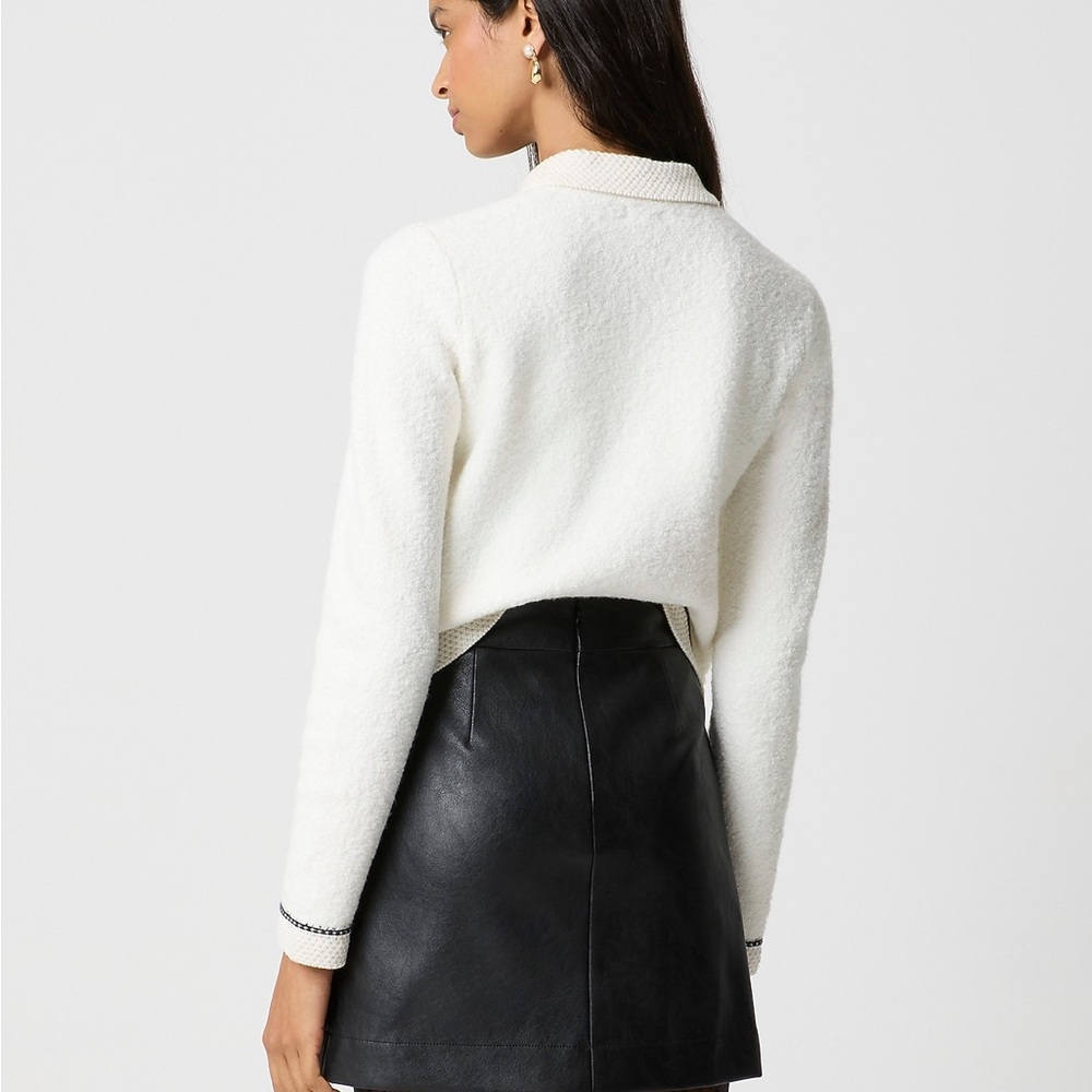 J. Crew Faux-leather A-line Mini Skirt NWOT Size 4 Black - Picture 3 of 14